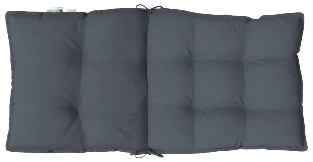 Almofadões cadeira encosto baixo jardim 2 pcs oxford antracite