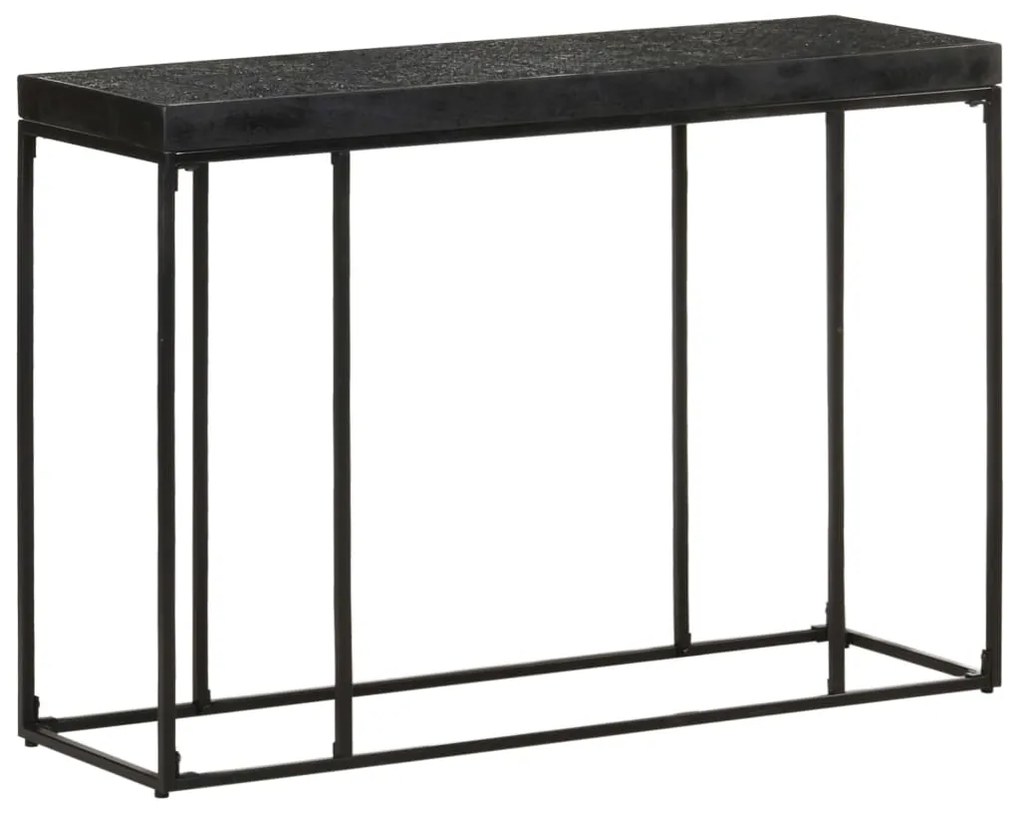 vidaXL Mesa consola 110x35x76 cm acácia maciça e mangueira preto