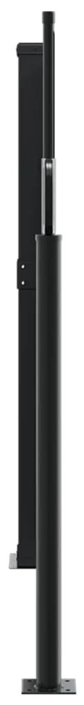 Toldo lateral retrátil 120x600 cm preto
