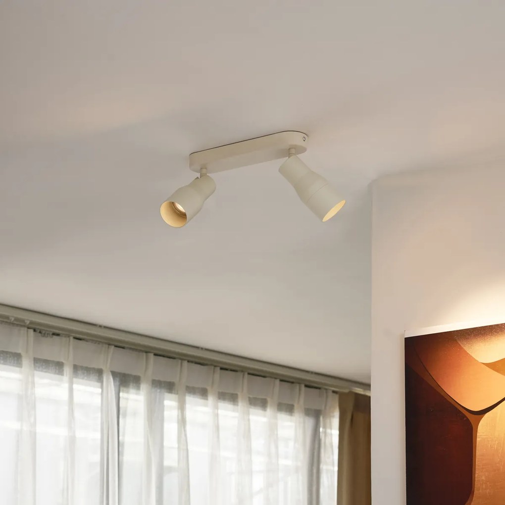 Foco de teto arredondado bege GU10 50mm 2-luzes - Stanley