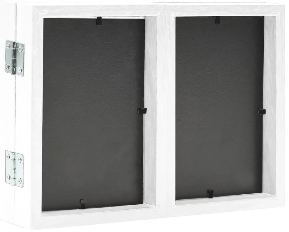 Moldura com três dobras 22x15 cm+2x(10x15 cm) branco