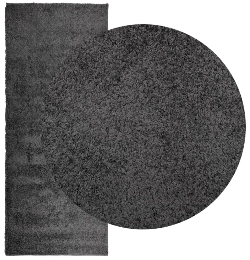 Tapete shaggy de pelo alto PAMPLONA 80x200 cm antracite