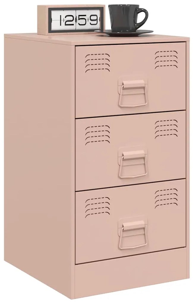 Mesa de cabeceira 34,5x39x62 cm aço rosa