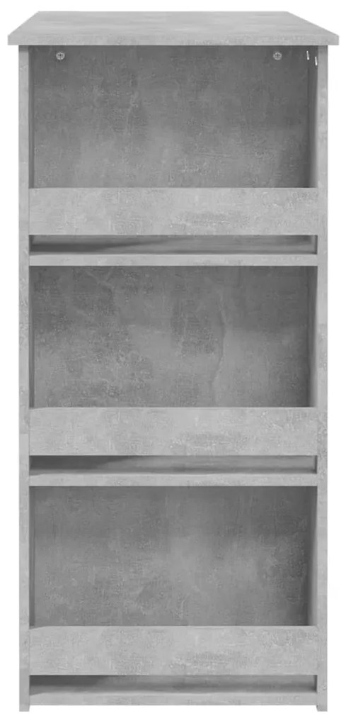 Mesa de bar com prateleira 102x50x103,5 cm cinza cimento