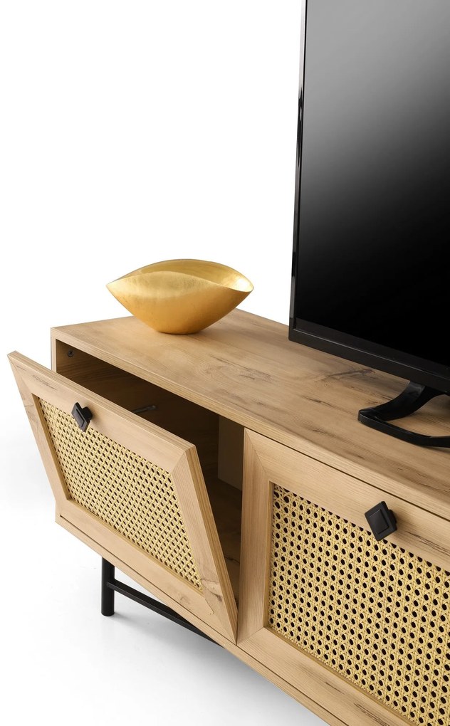 Móvel TV Hapsiyas – Carvalho Preto – 180x60x40 cm