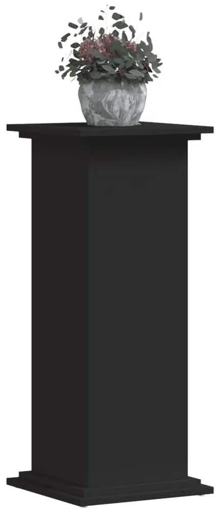 Suporte para plantas 33x33x80 cm derivados de madeira preto
