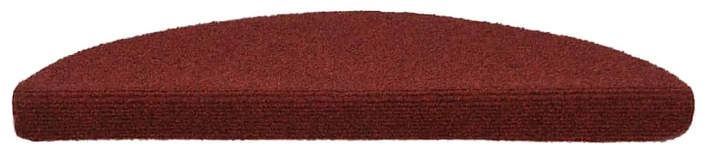 Tapetes de escada adesivos 30 pcs 56x17x3 cm vermelho