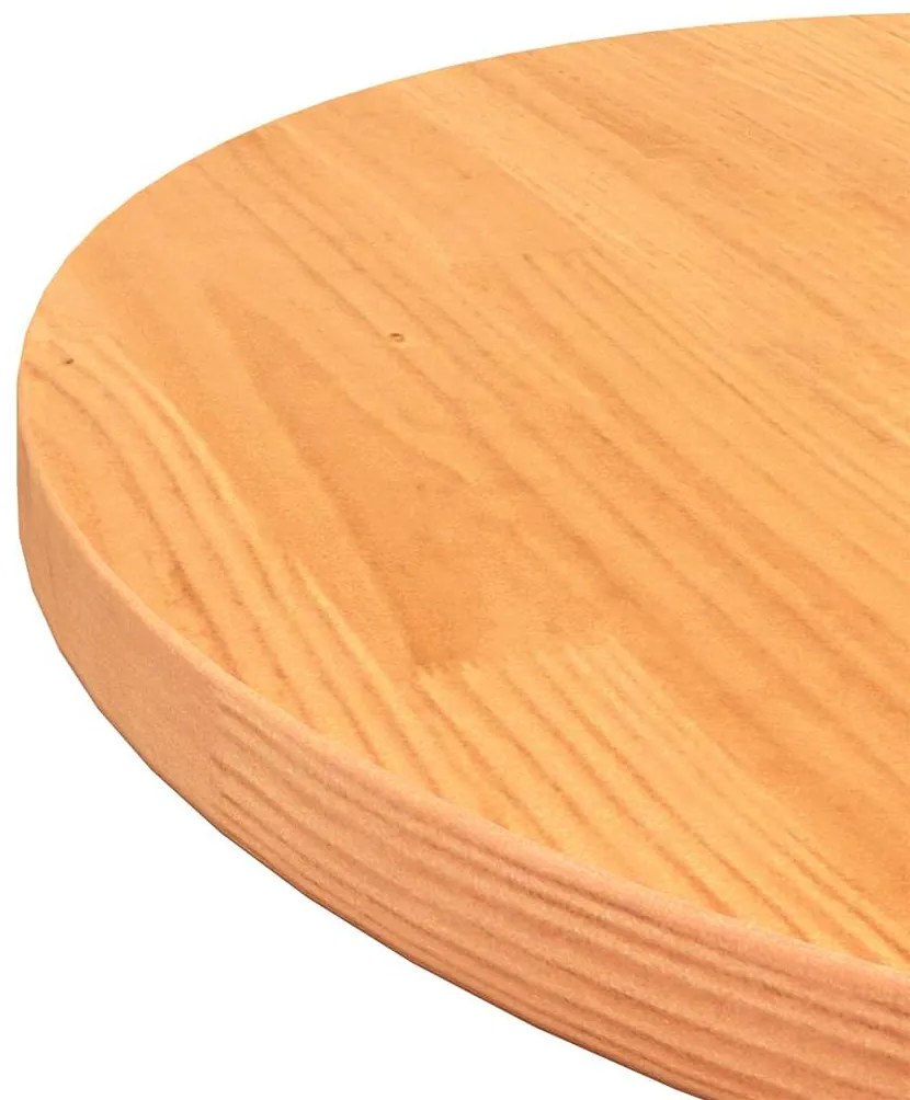 Tampo de mesa redondo Ø70x2,5 cm pinho maciço castanho-mel