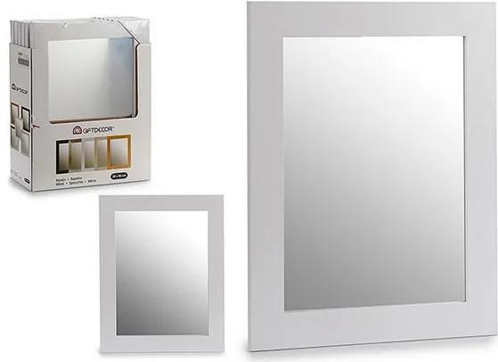 Espelho de parede Branco Madeira (39 x 2 x 49 cm)