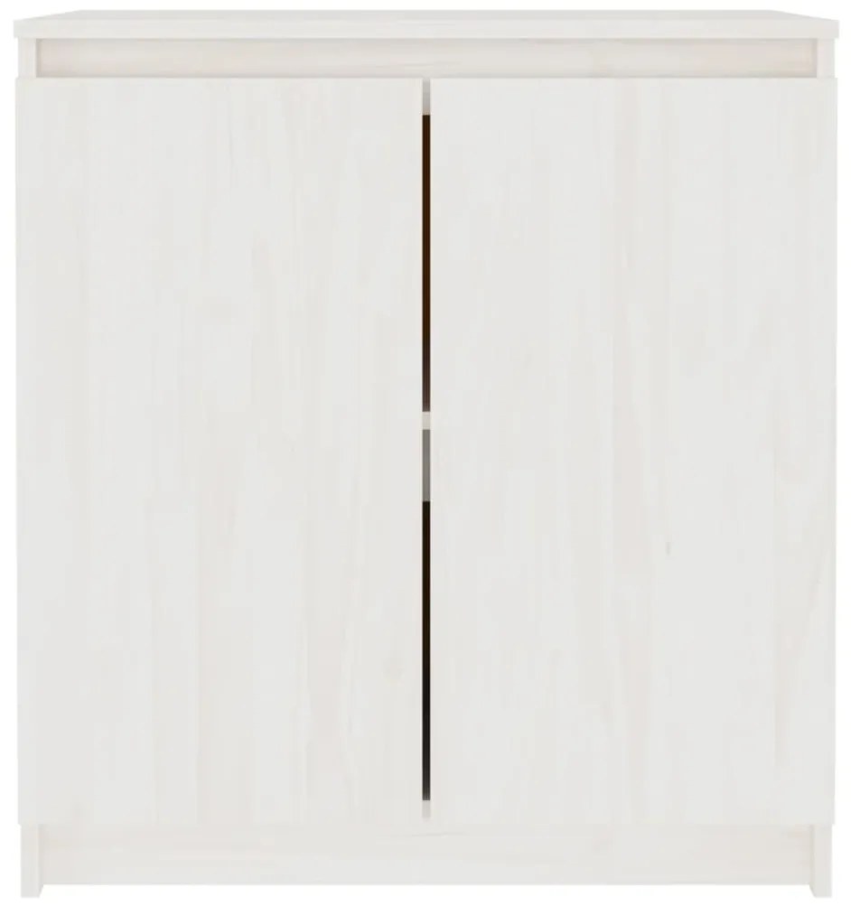 Armário de apoio 60x36x65 cm pinho maciço branco