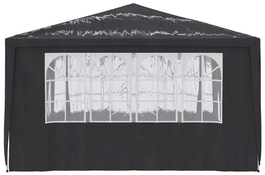 Tenda festas com paredes laterais 4x4m 90g/m² antracite