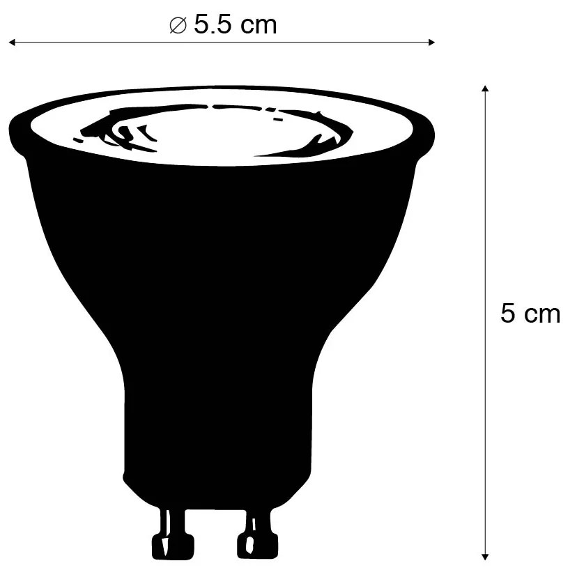 Conjunto de 5 Lâmpada LED GU10 8,5W 950lm 3000K