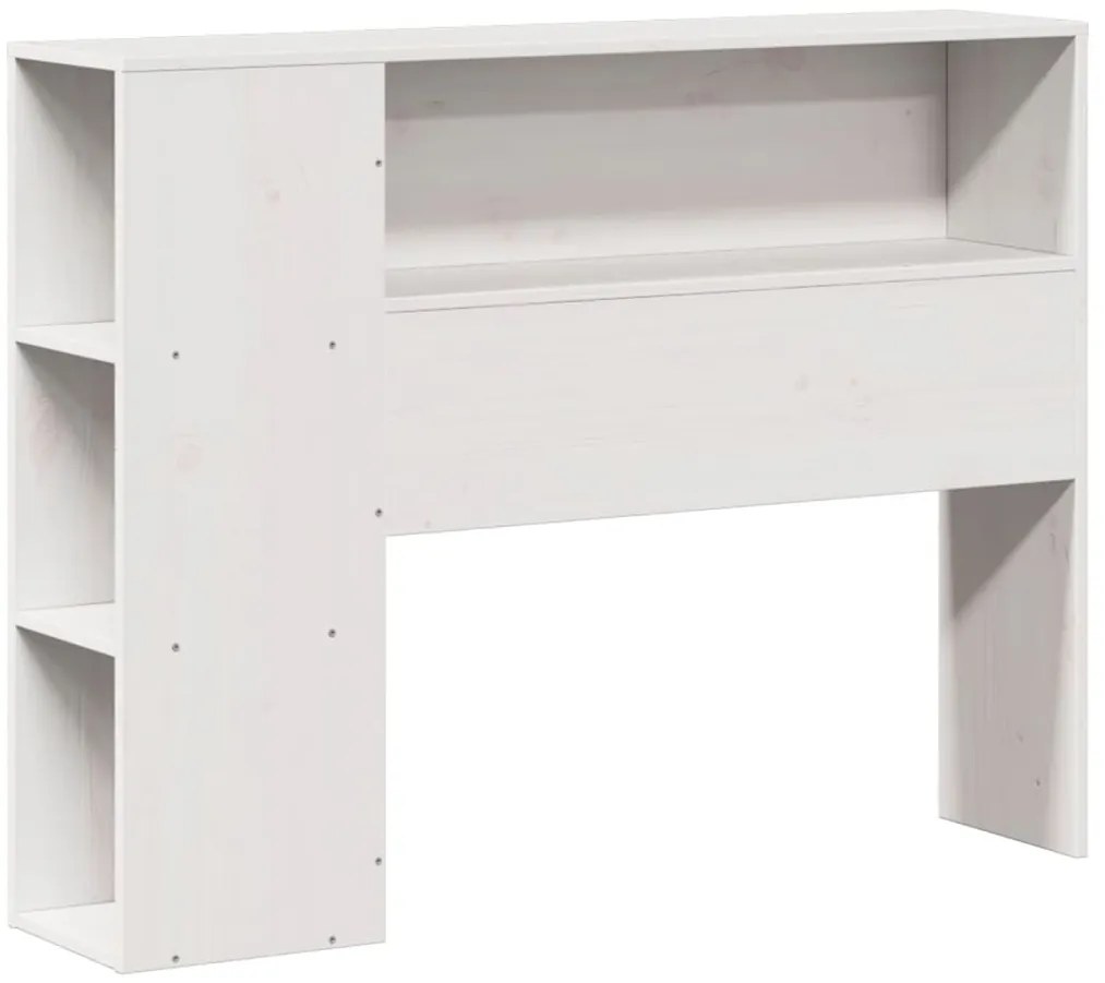 Cabeceira com arrumação 90 cm madeira de pinho maciça branco