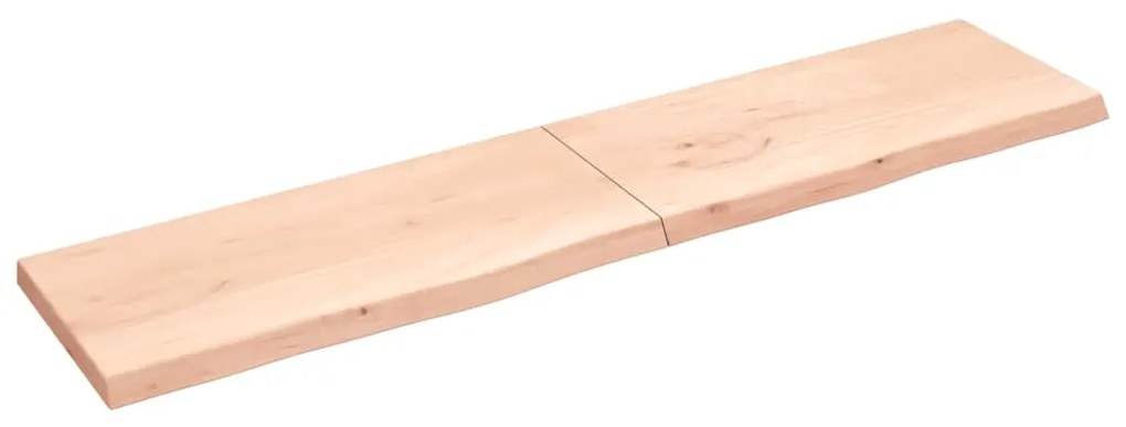 vidaXL Tampo de mesa 220x50x(2-6) cm carvalho maciço não tratado