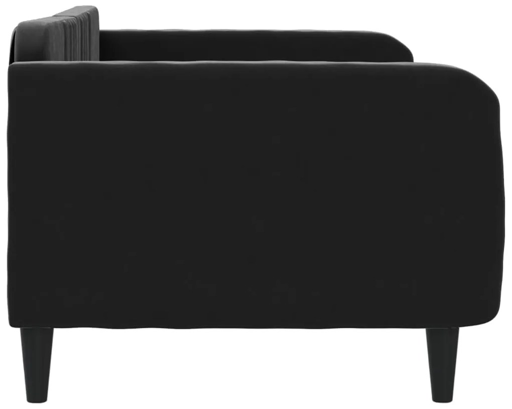 Sofá-cama 90x200 cm veludo preto