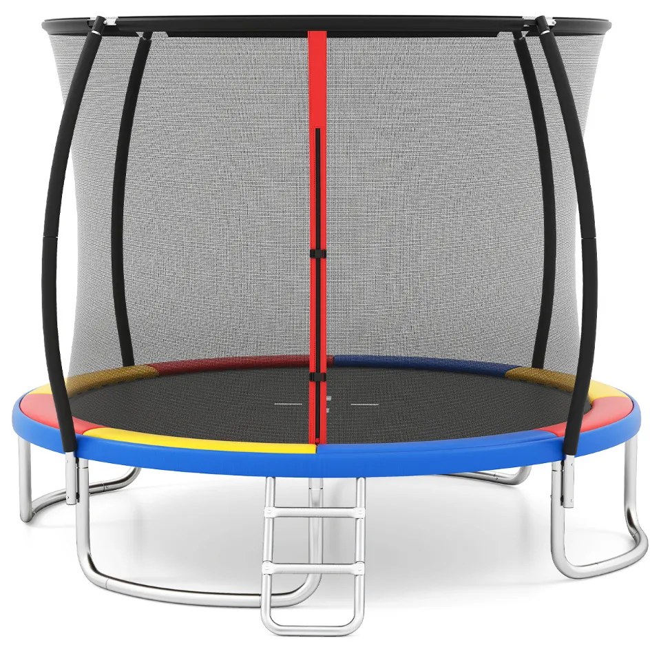 Trampolim externo de 10 pés com rede de proteção verde