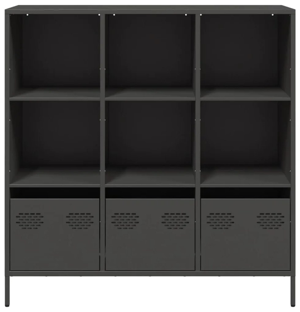 Móvel alto 101,5x39x103,5 cm aço preto