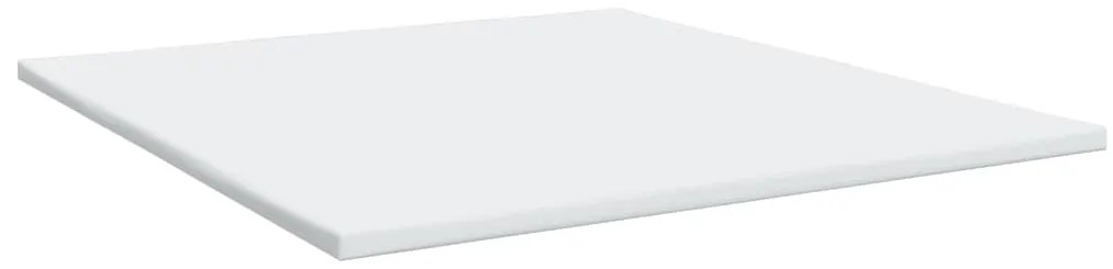 Cama com molas/colchão 200x200 cm couro artificial branco