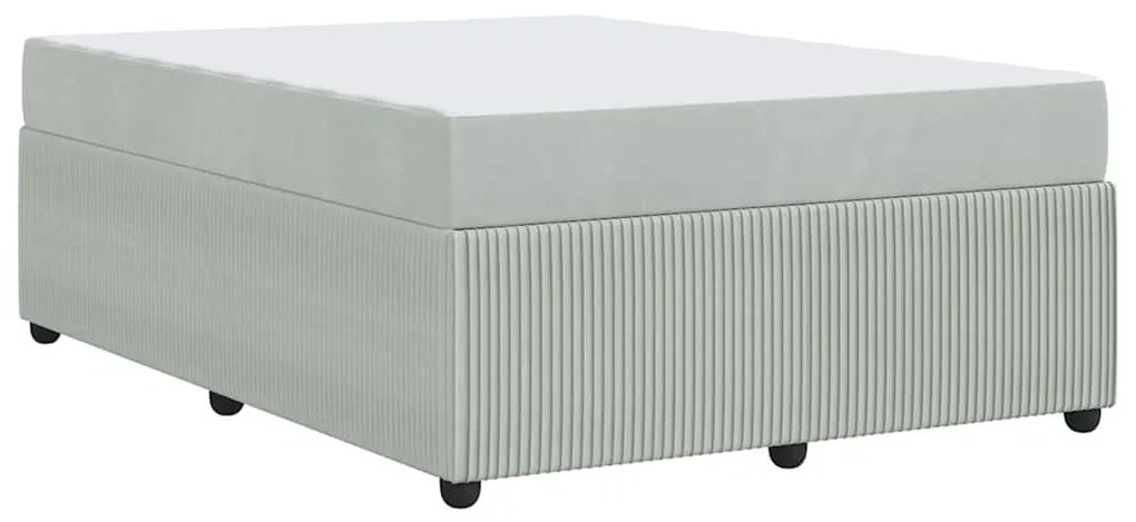 Estrutura de cama com colchão Cinzento-claro 140 x 200 cm
