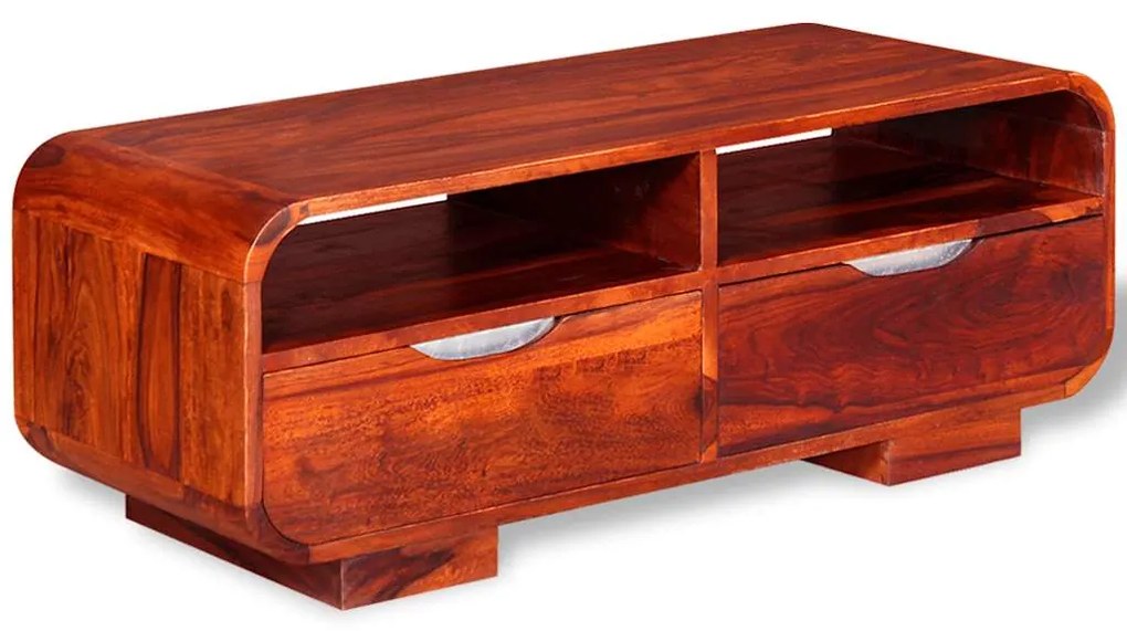 Mesa de centro madeira de acácia maciça 90x40x35 cm