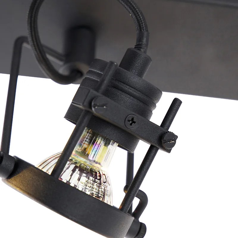 LED Foco inteligente preto 3 luzes incl. Wifi GU10 - Suplux Industrial