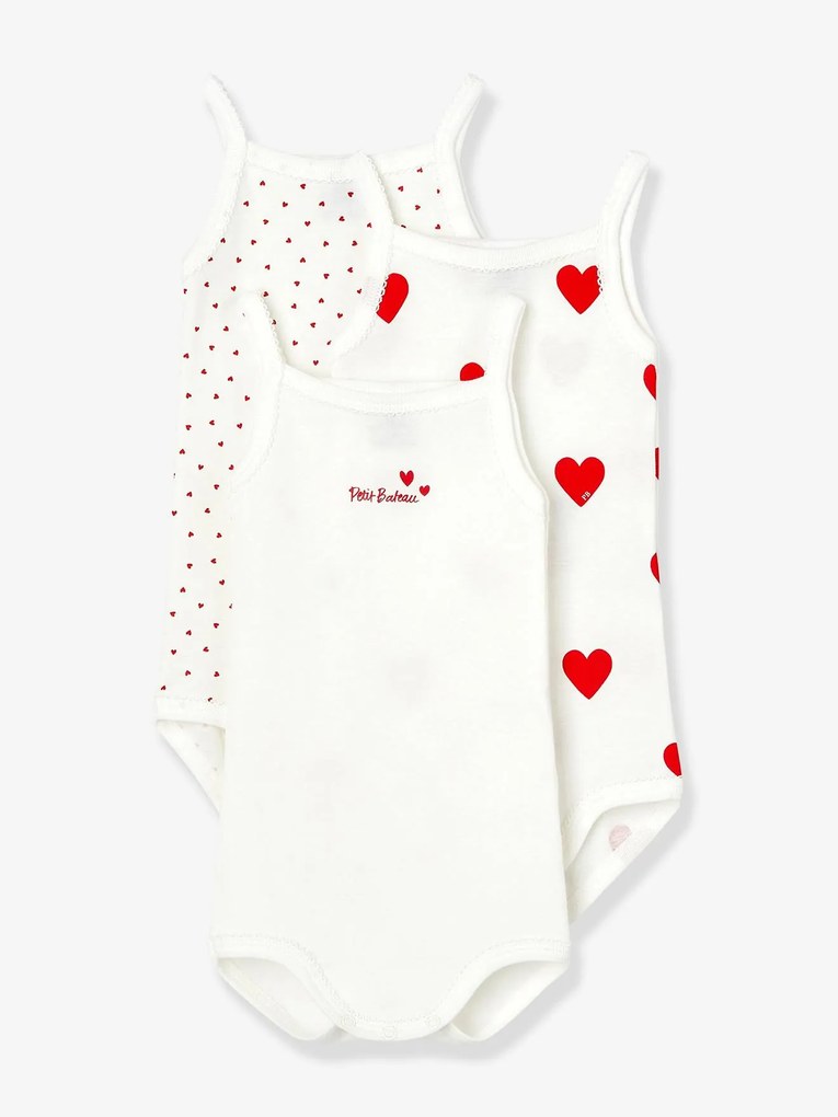 3 bodies de alças, da Petit Bateau branco