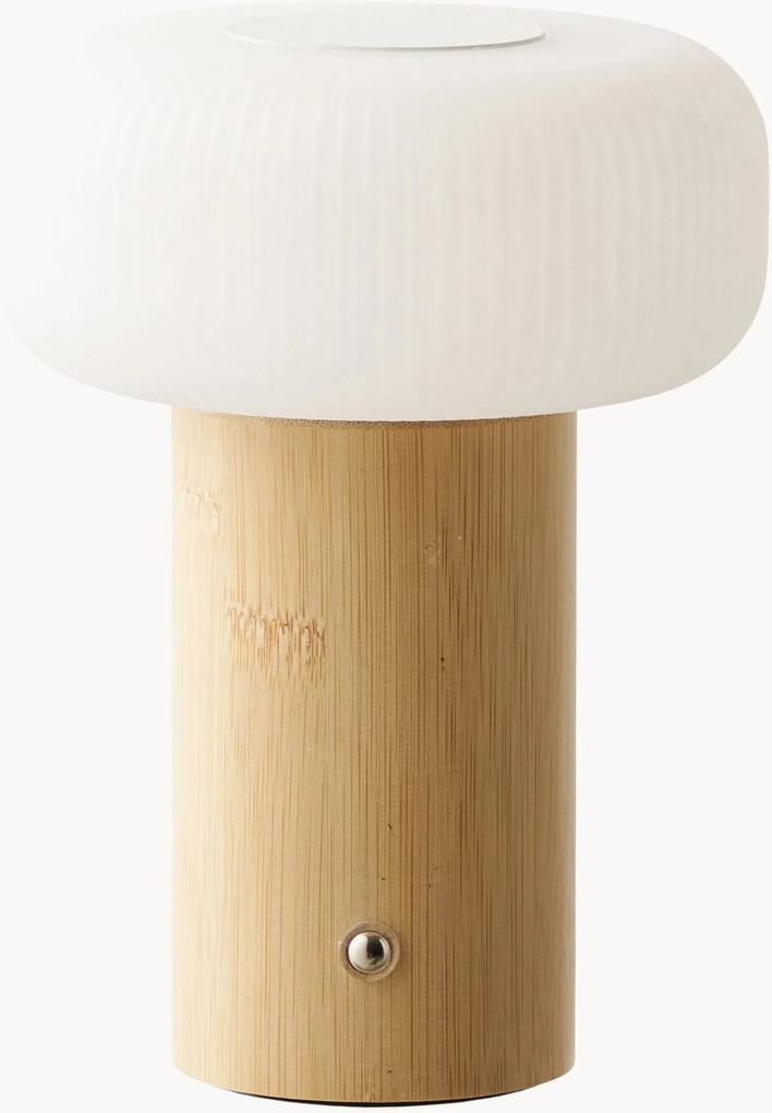 Candeeiro de mesa LED portátil em bambu Stafford