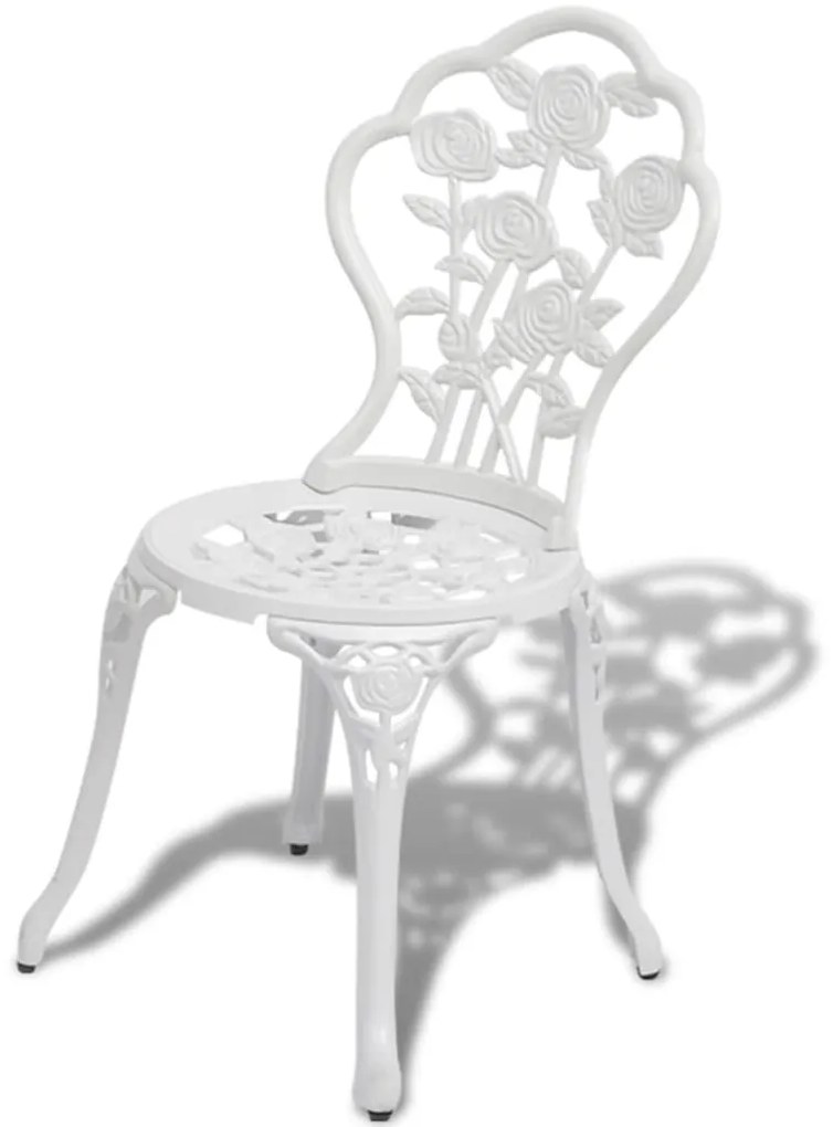 3 pcs conjunto bistrô alumínio fundido branco