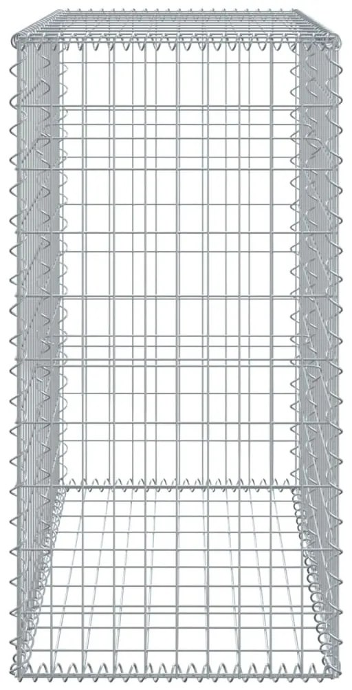 Cesto gabião com cobertura 100x50x100 cm ferro galvanizado