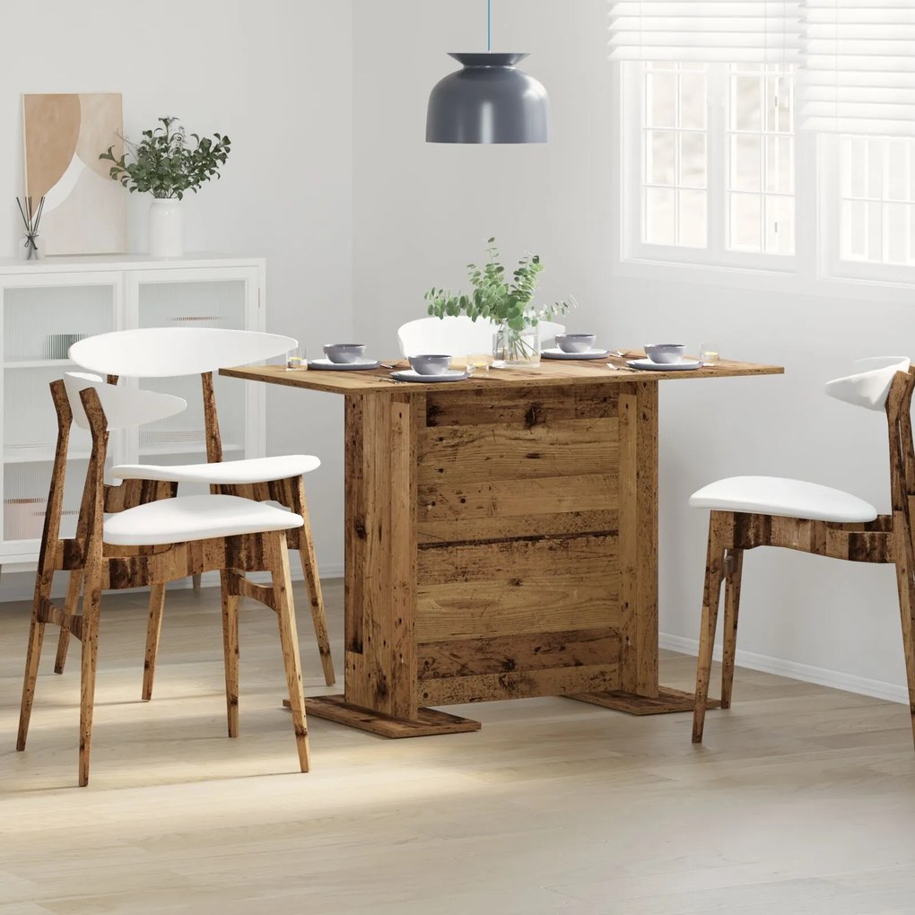 Mesa de Jantar vidaXL Madeira Antiga 110x60x75 cm Madeira Engenharia