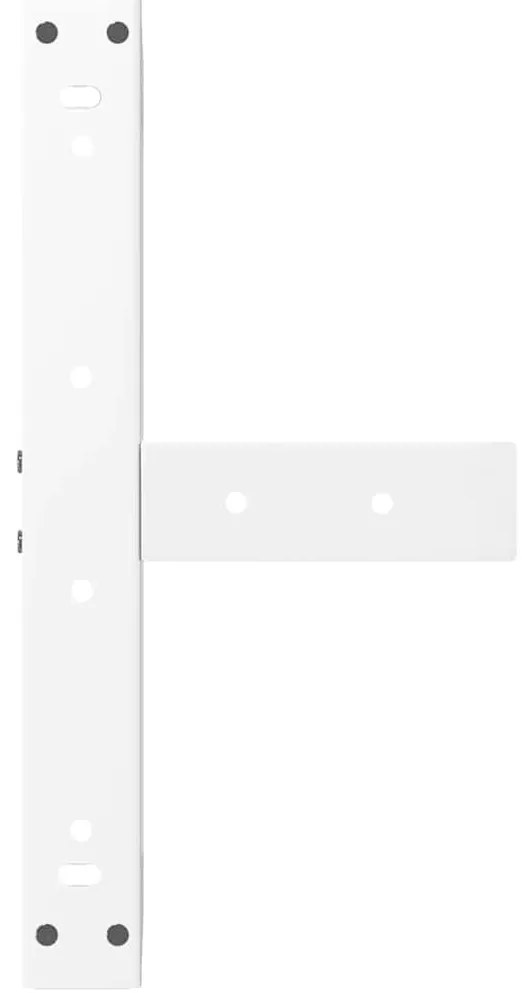 Pés para mesa de centro em forma de T, 2 peças, branco, 40x25x(30-31)