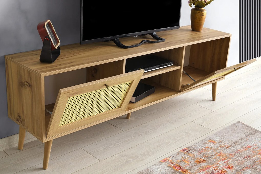 Móvel de TV Letoon – Carvalho – 180 cm x 60 cm x 40 cm