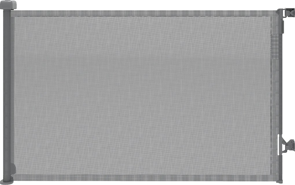 PawHut Barreira de Segurança Retrátil para Cães Extensível até 140 cm de Largura para Escadas e Portas Cinzento | Aosom Portugal