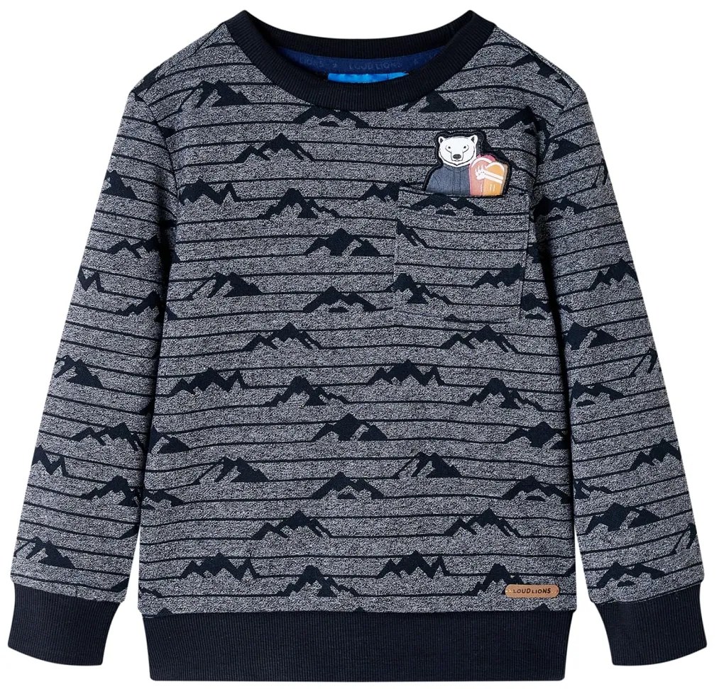 Camisola para criança azul-marinho mesclado 116