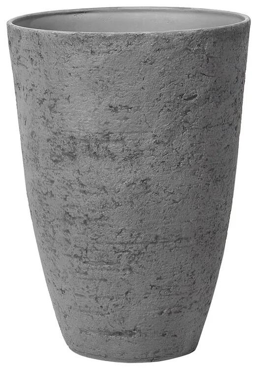 Vaso para plantas 51 x 51 x 71 cm cinzento CAMIA Beliani