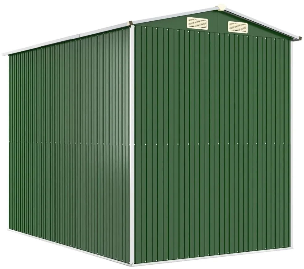 Abrigo de jardim 192x274x223 cm aço galvanizado verde