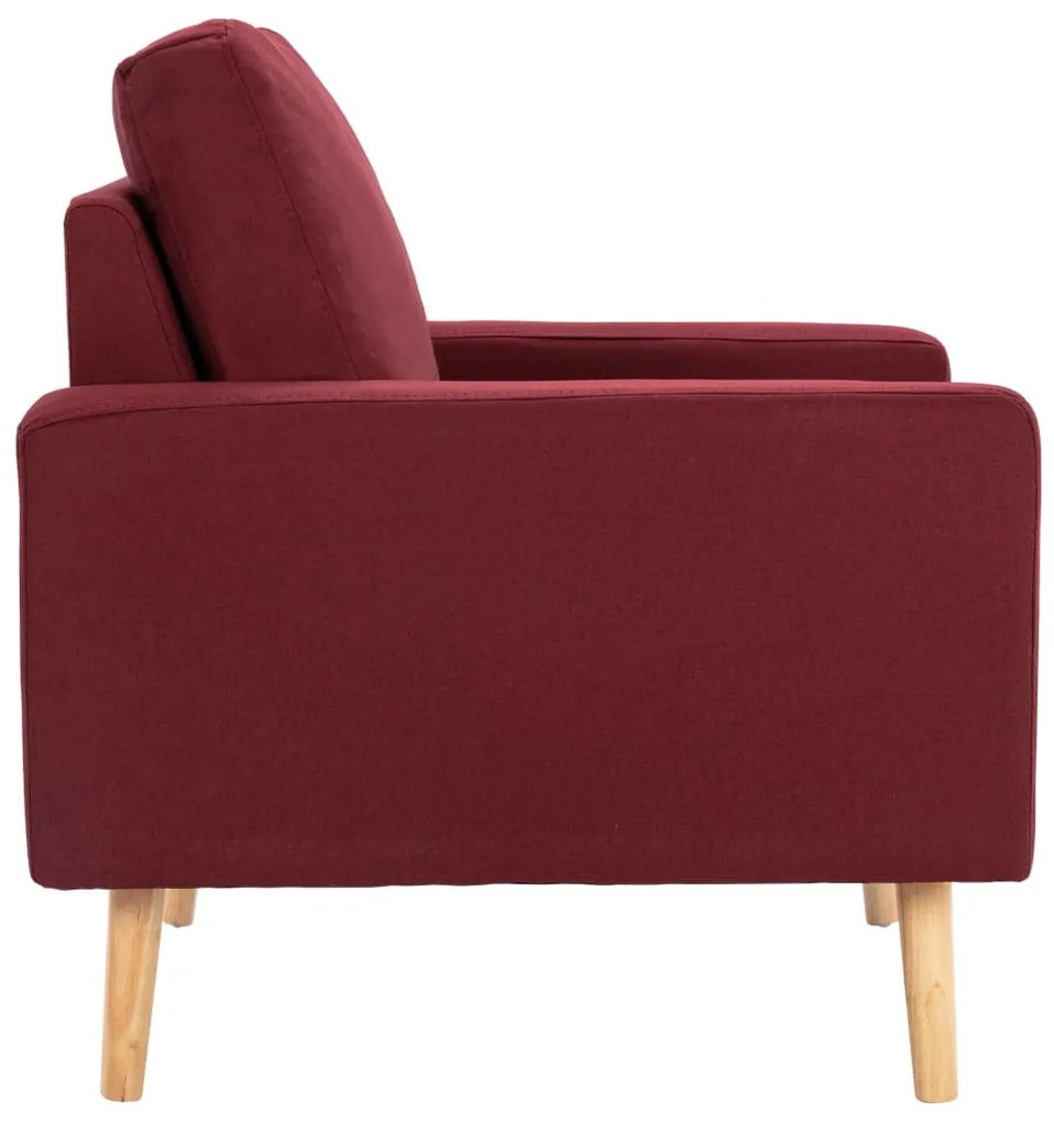 Poltrona em tecido vermelho tinto