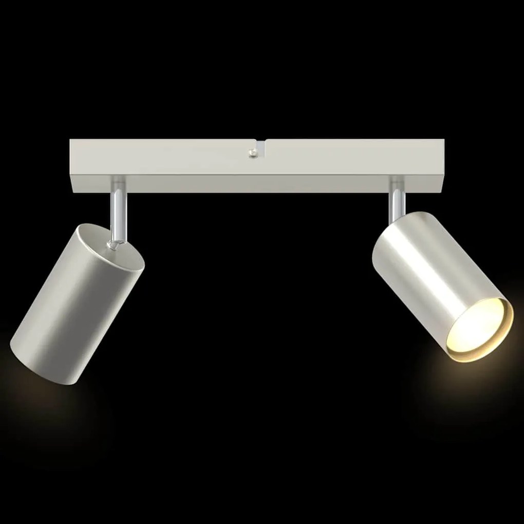 Spotlight de Teto 2 Vias Ajustável Níquel Escovado GU10