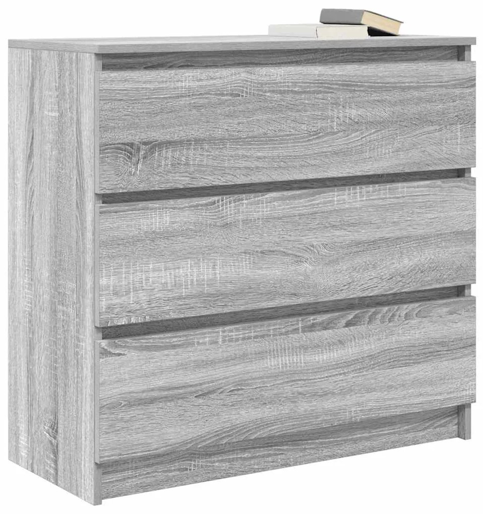 Aparador 80x35x76 cm derivados de madeira cinzento sonoma