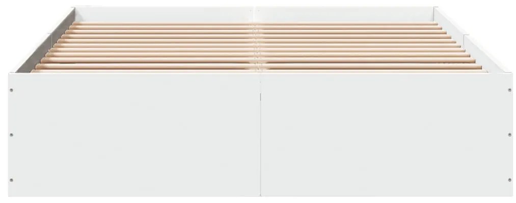 Estrutura de cama 140x190 cm derivados de madeira branco