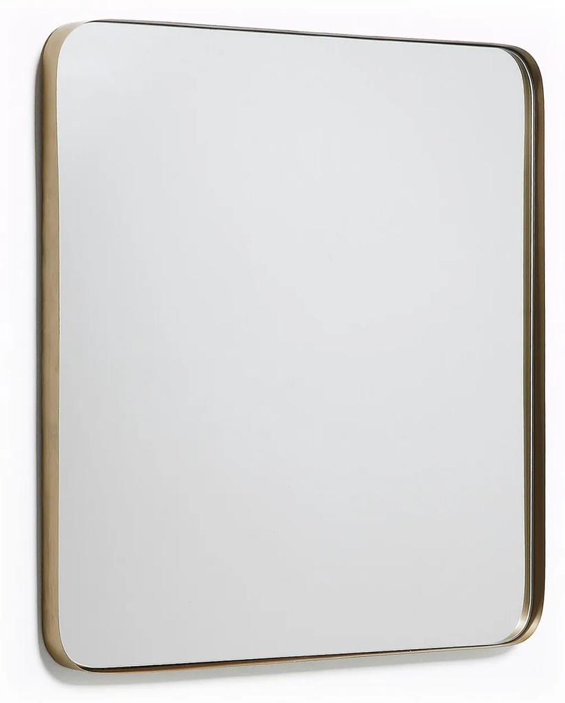 Kave Home - Espelho de parede Marco metal dourado 60 x 60 cm