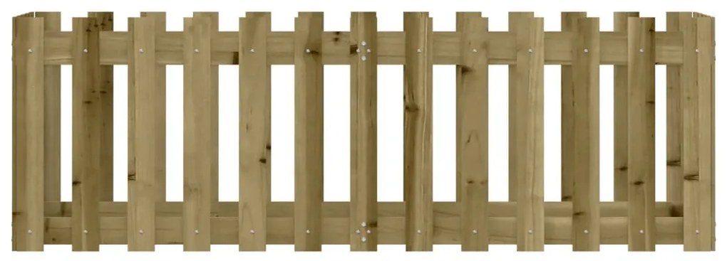 Canteiro elevado c/ design cerca 150x50x50 cm pinho impregnado