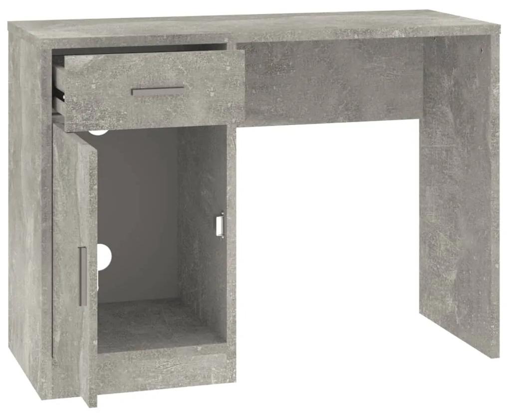 Secretária c/ gaveta e armário derivados madeira cinza cimento