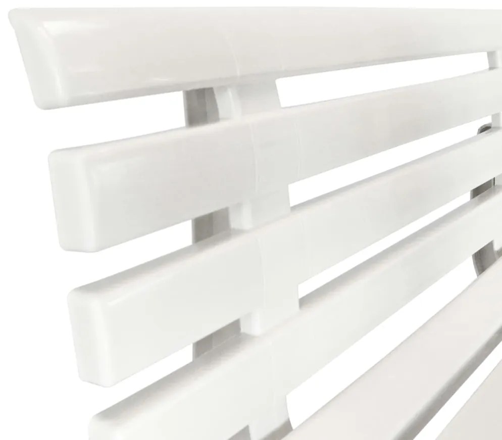Banco de jardim 145,5 cm plástico branco
