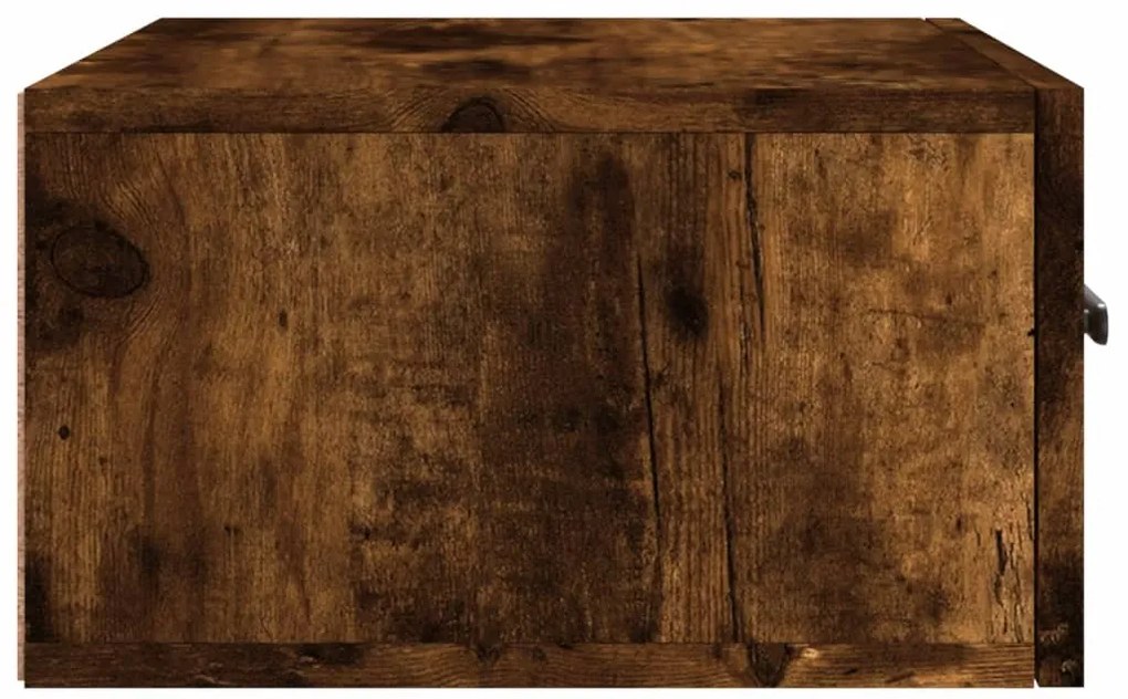 Mesa de cabeceira de parede 35x35x20 cm cor carvalho fumado