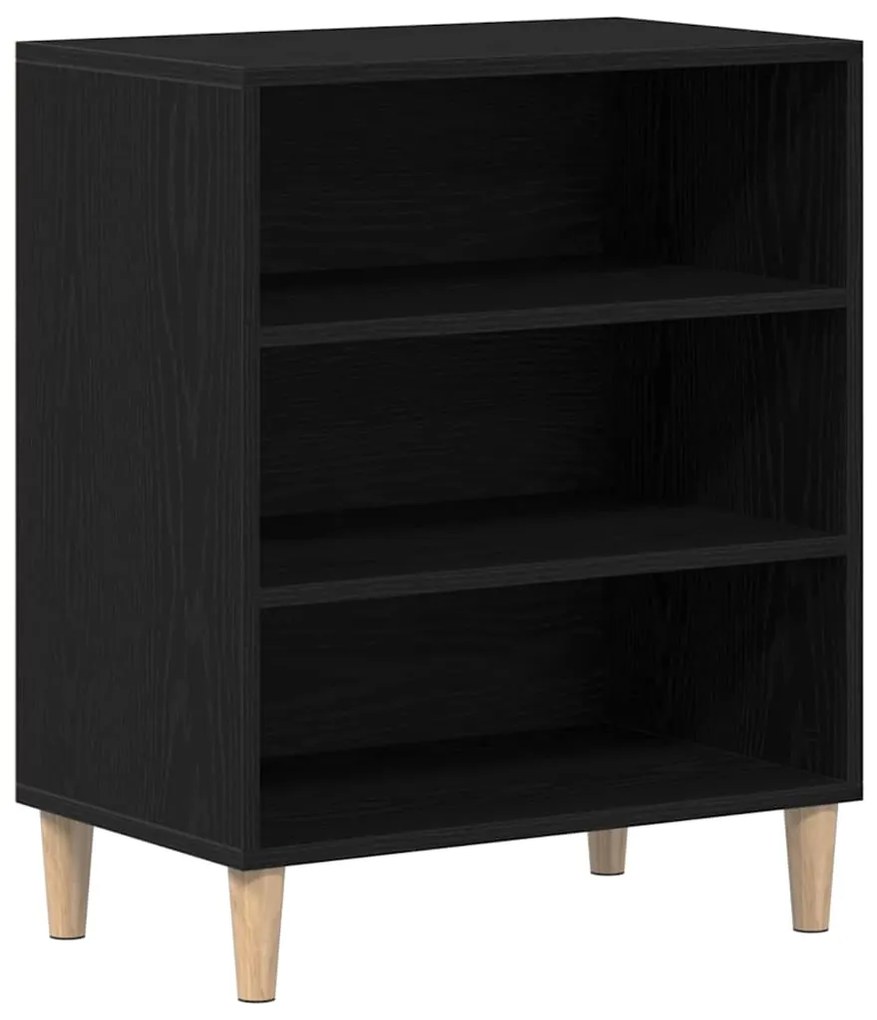 Aparador vidaXL Preto Carvalho 57x35x70 cm Madeira de Engenharia