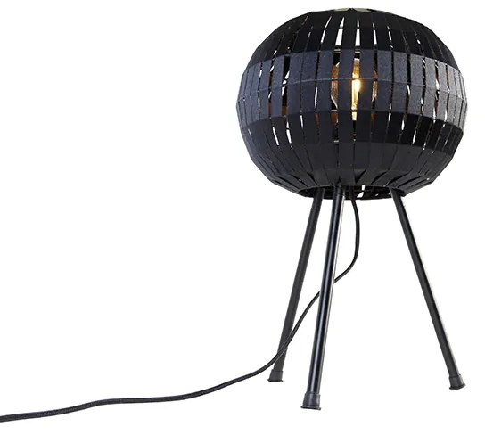 Candeeiro de mesa moderno tripé preto - Zoë