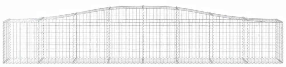 Cestos gabião arqueados 5 pcs 400x50x60/80 cm ferro galvanizado