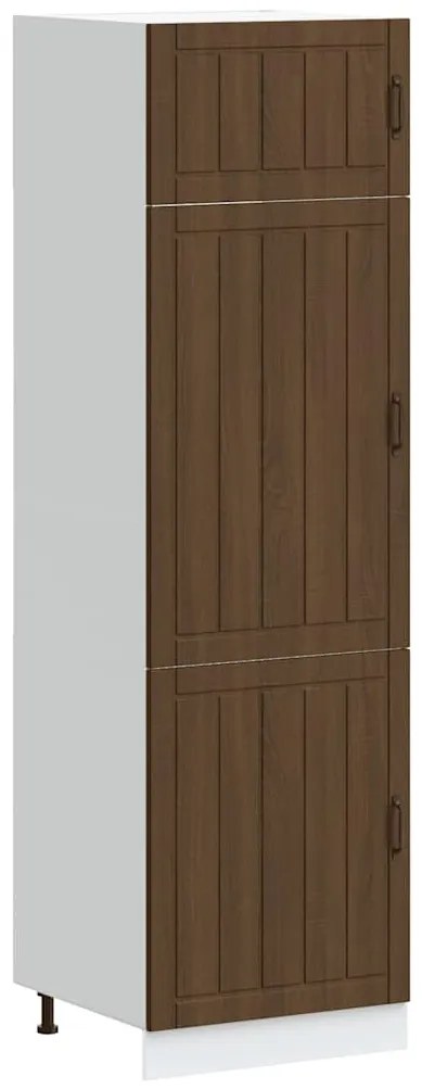 vidaXL Armário de cozinha Lucca derivados de madeira carvalho castanho