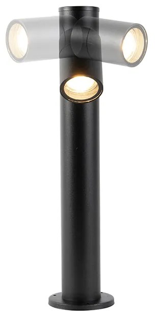 LED Candeeiro exterior inteligente preto 45 cm ajustável incl. Wifi GU10 - Solo Moderno